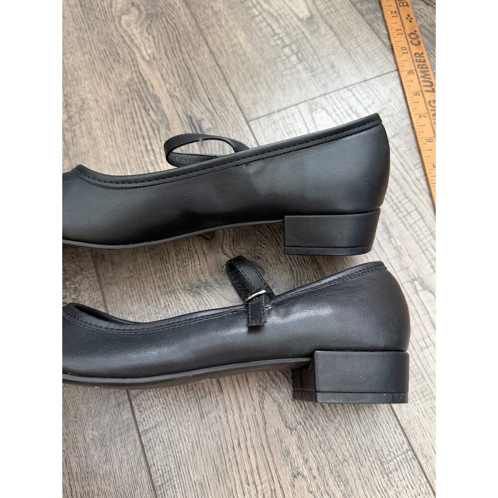 DV Dolce Vita Dollie Ballet Flat Size 7.5 Black Lather Round Toe Mary Jane Shoes - Picture 7 of 8